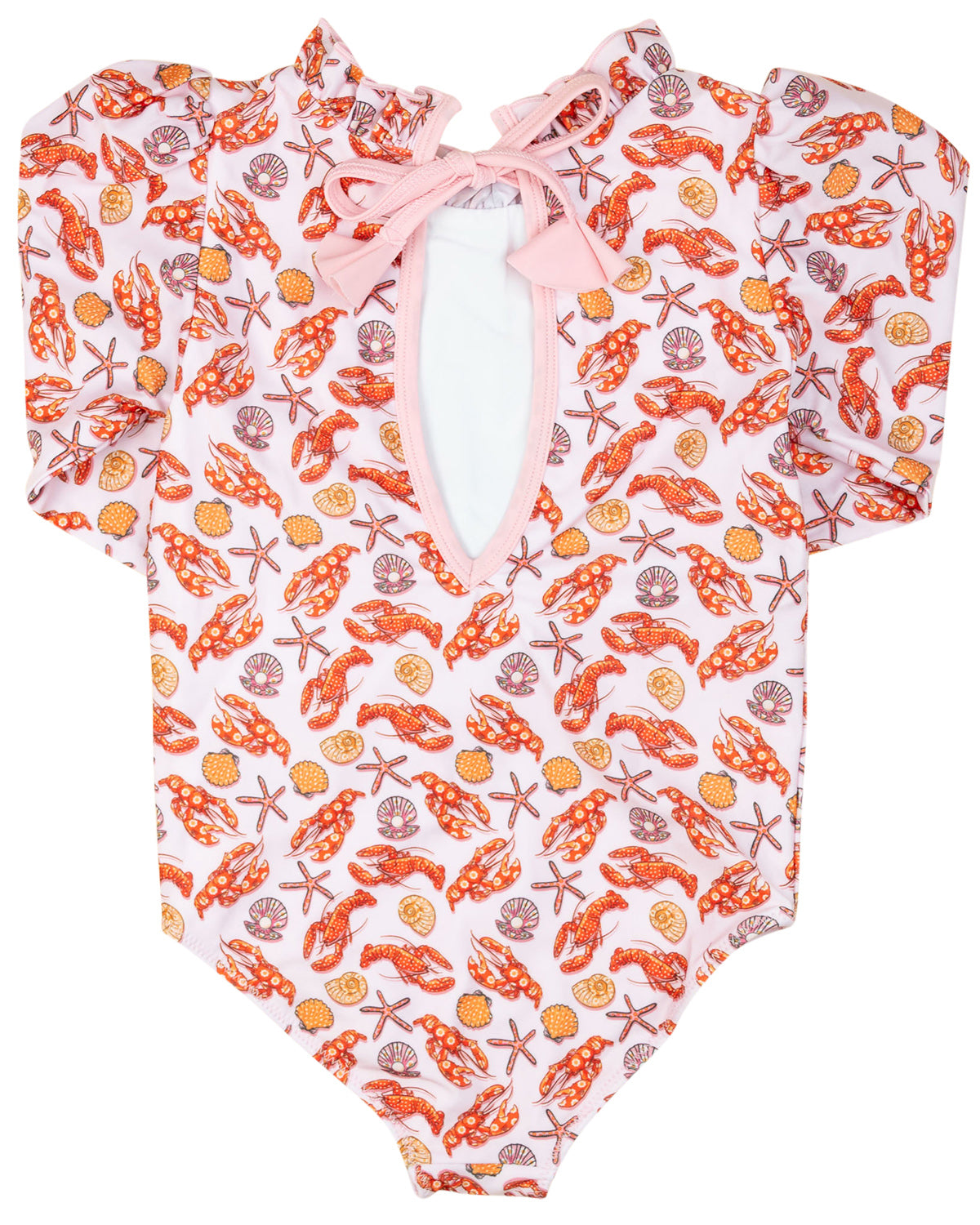 Red as a Lobster Long Sleeve One Piece- FINAL SALE