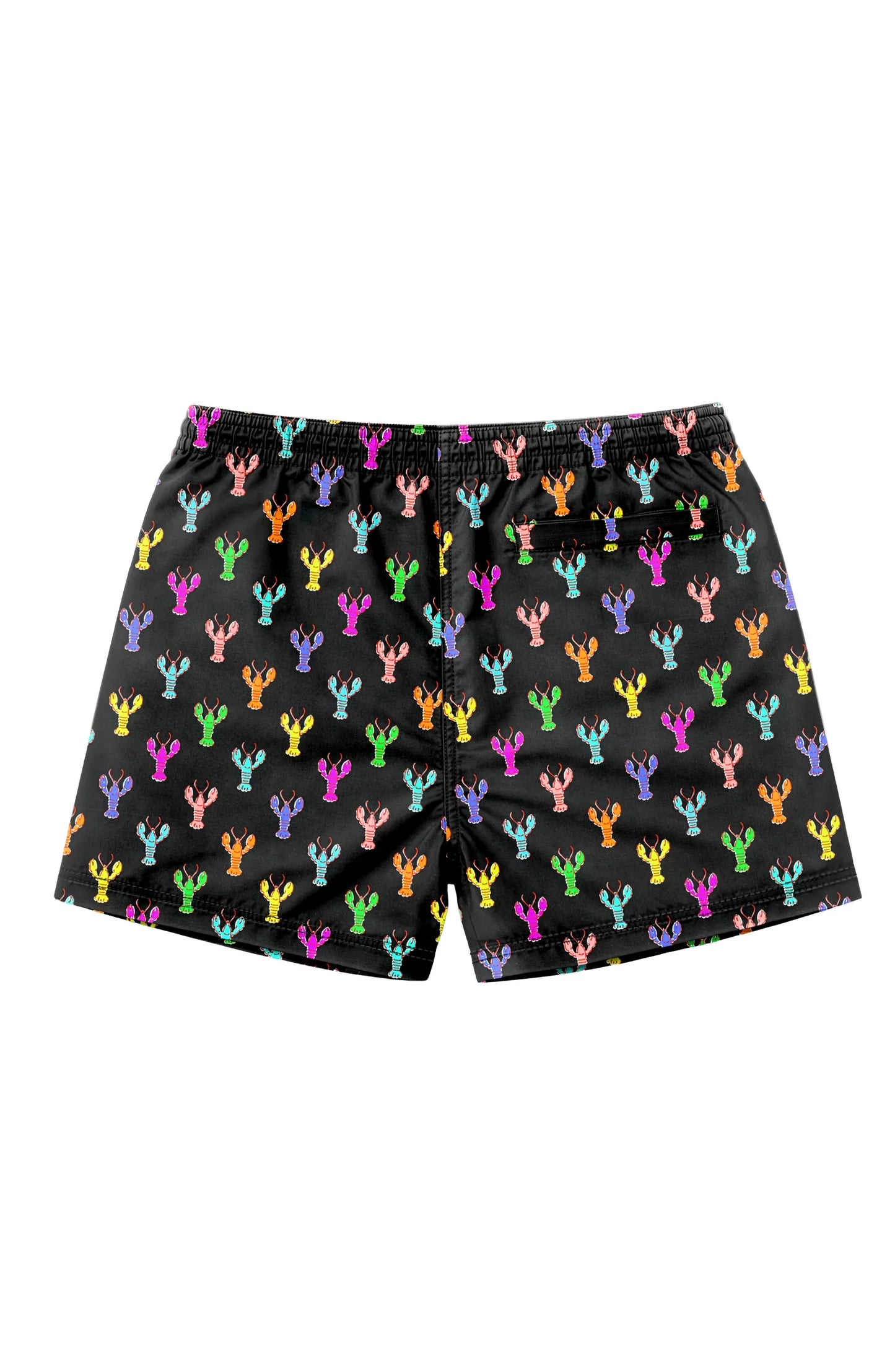 Boys Multicolor Crawfish & Lobster Print Board Shorts with UPF 50+ | Louisiana Kids Swimwear