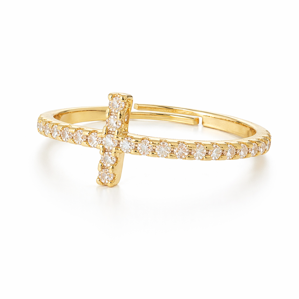 Pave Cross Ring