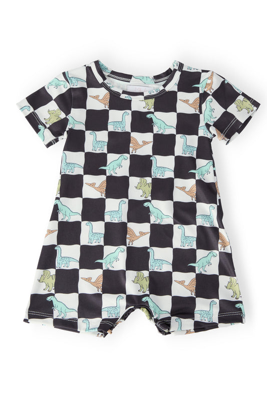Dino Checkers S/S Shorty One-Piece