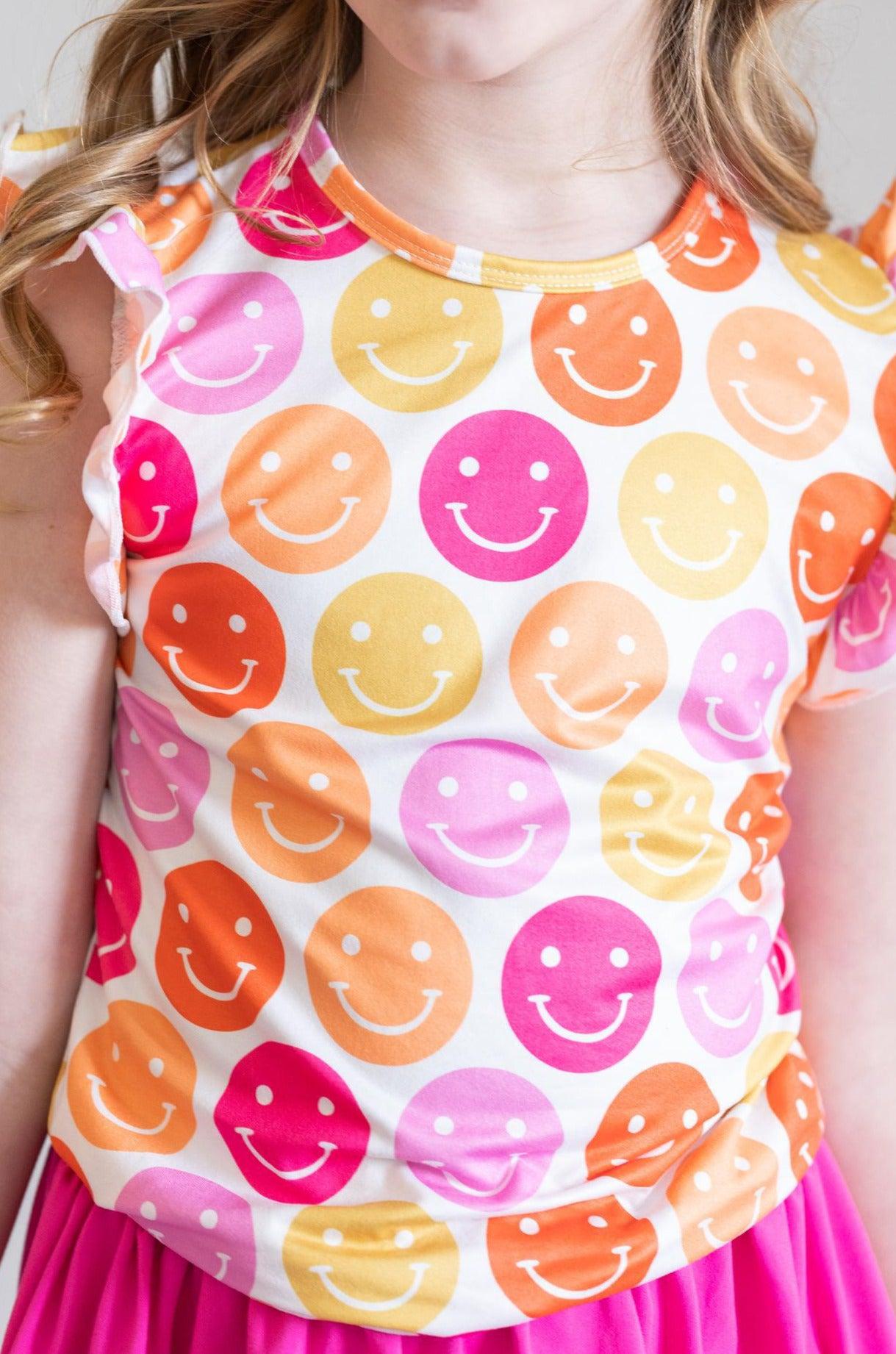 SALE Don't Worry, Be Hippy S/S Ruffle Tee