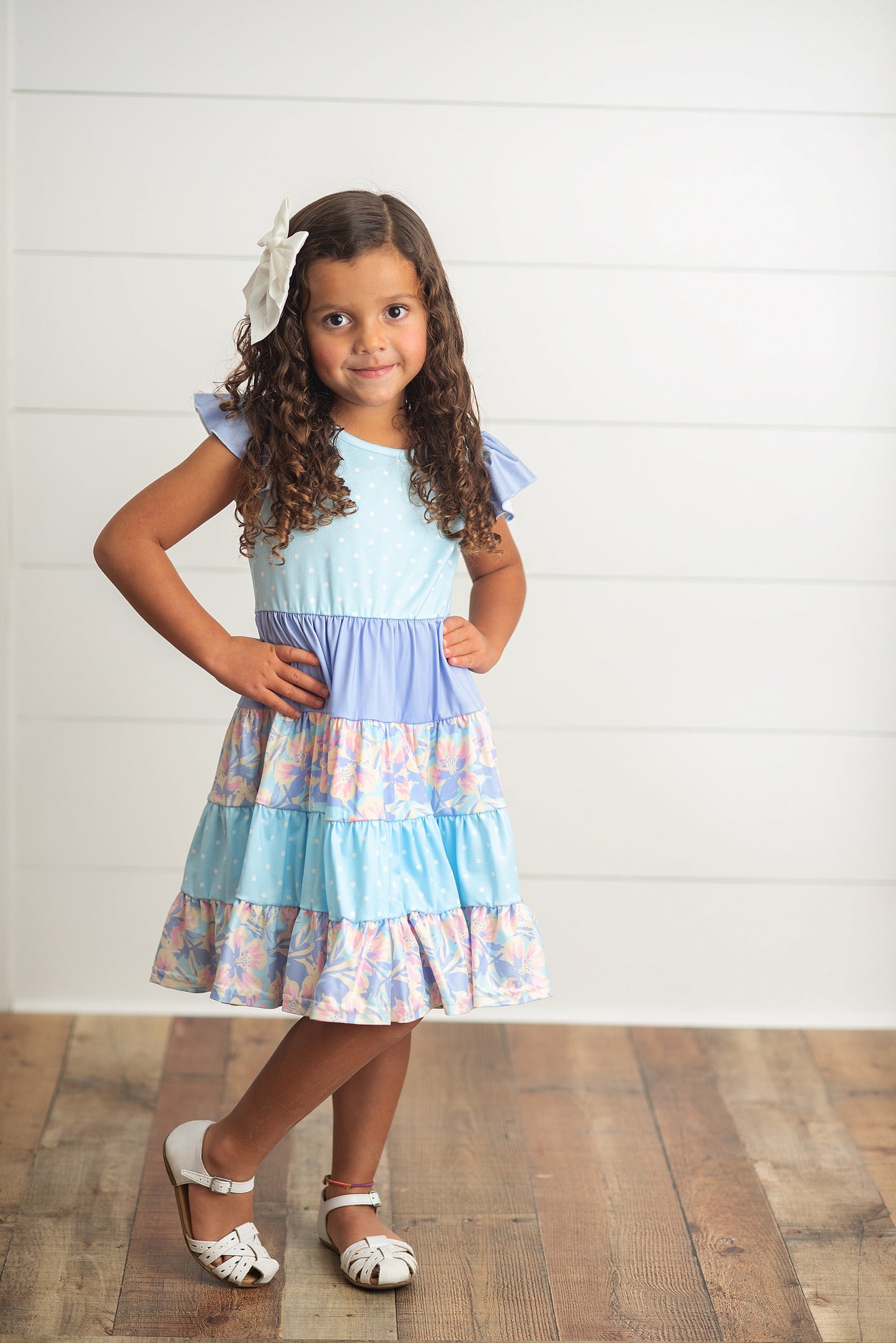 Blue Tiered Dress
