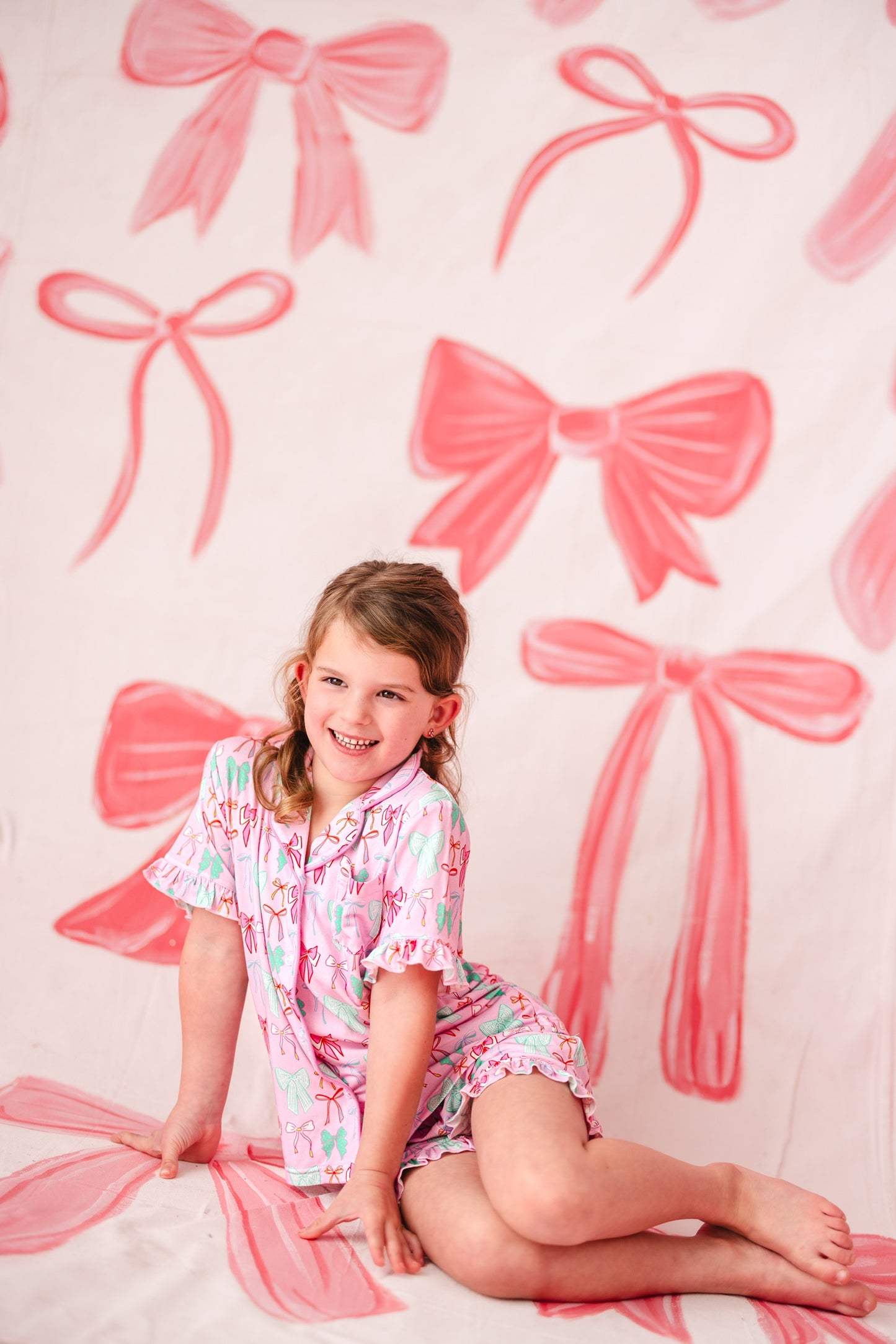 Ruffle Loungewear Set - Bows