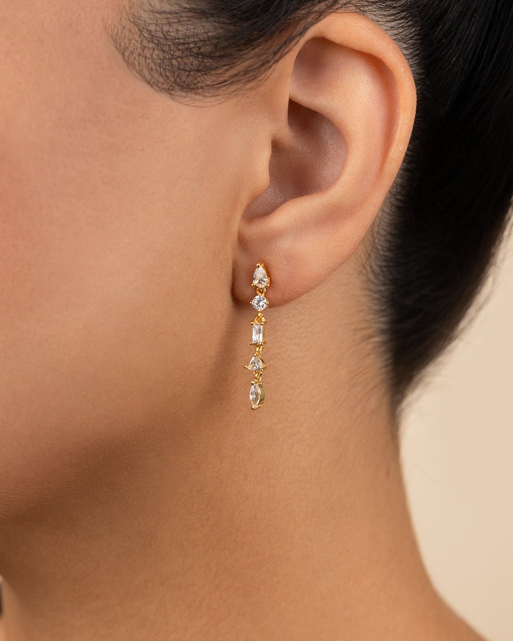Sterling Silver Jacinda CZ Dangle Earrings