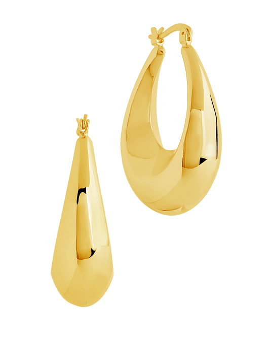 Autumn Elongated Tube Hoop Earrings