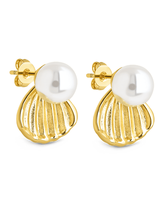 Alice Pearl & Shell Stud Earrings