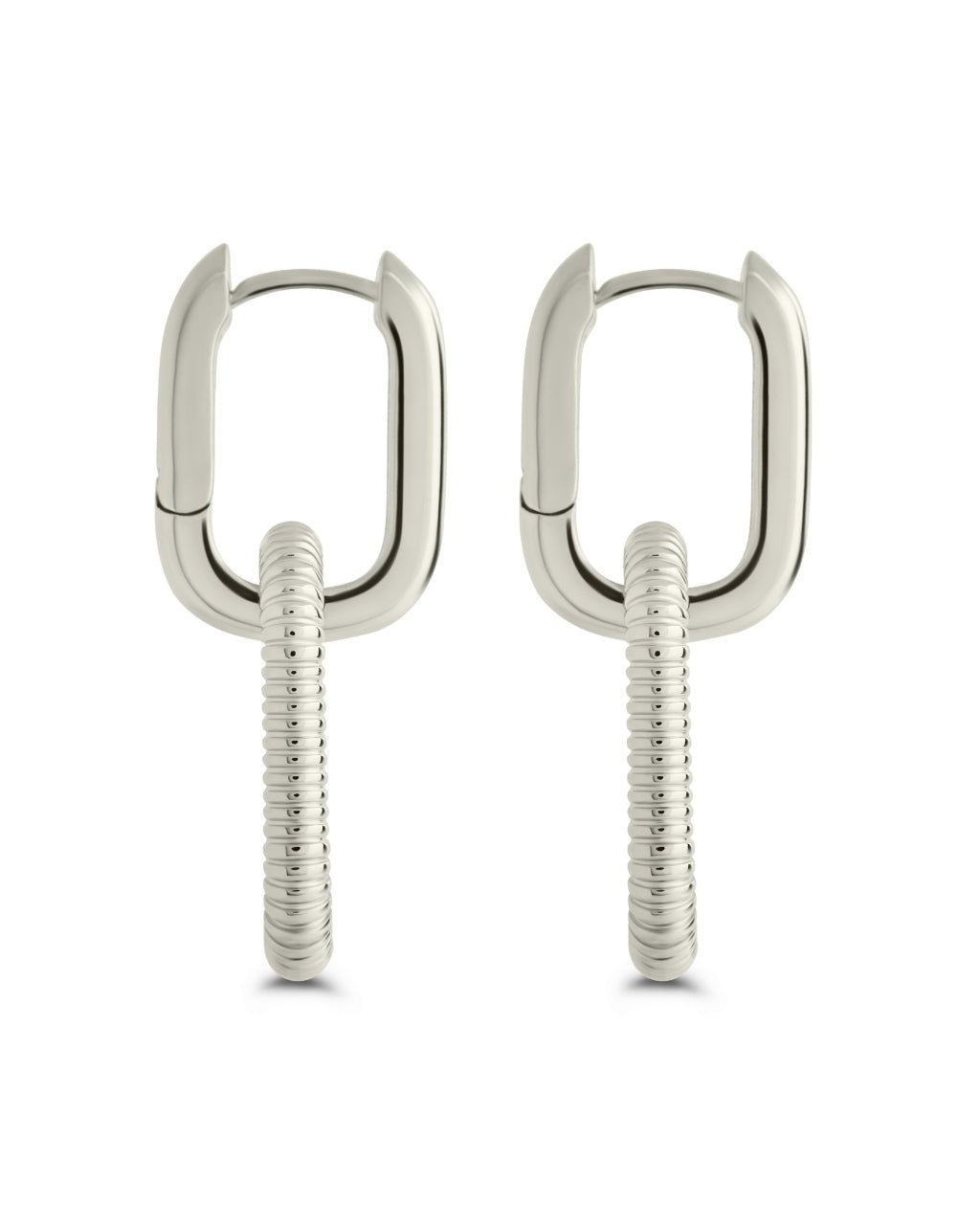 Felicity Textured Chain Link Drop Earrings
