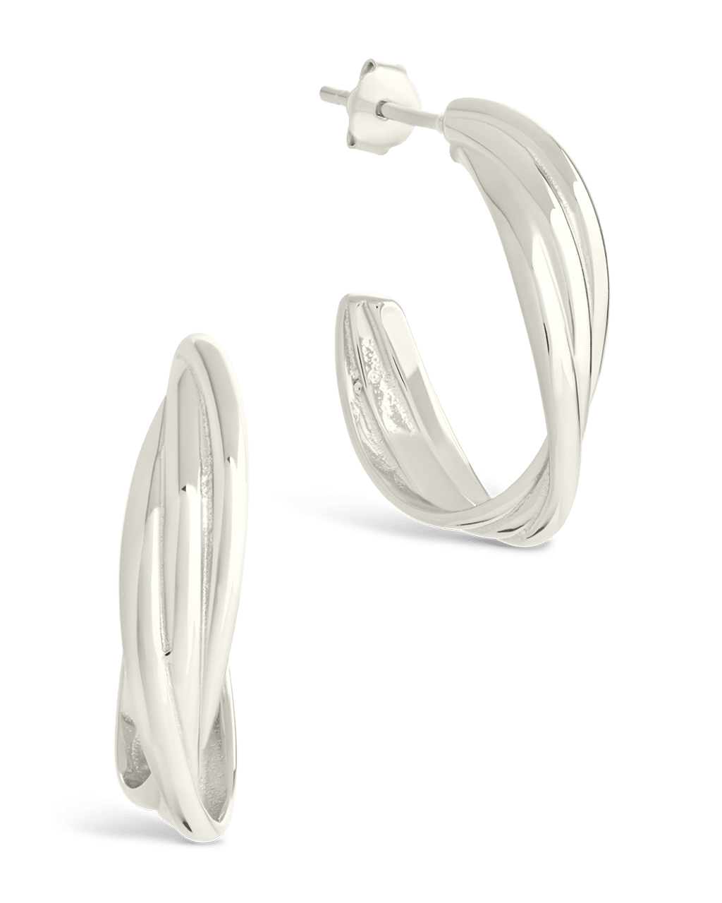 Sterling Silver Monique Twisted Stud Earrings