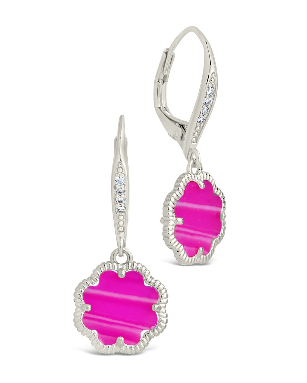 Rose Petal Short Drop Earrings