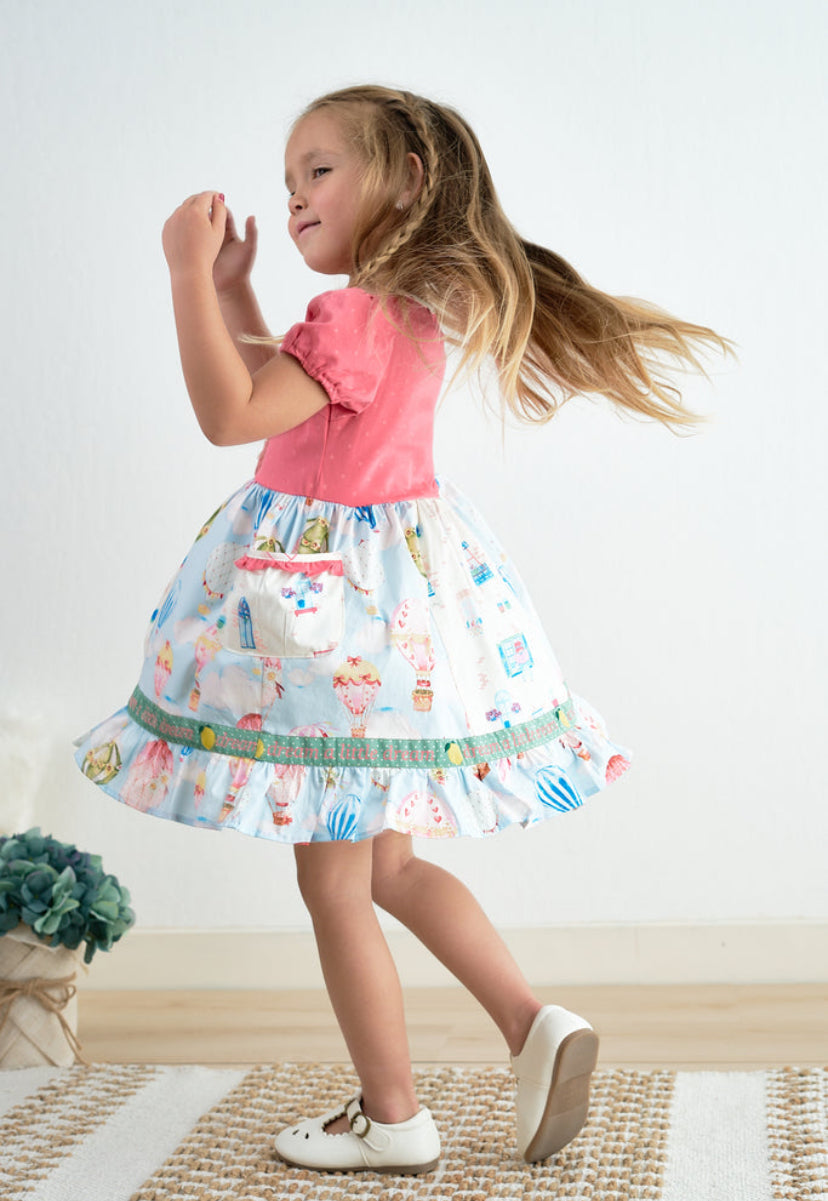 Platinum hot air balloon dress