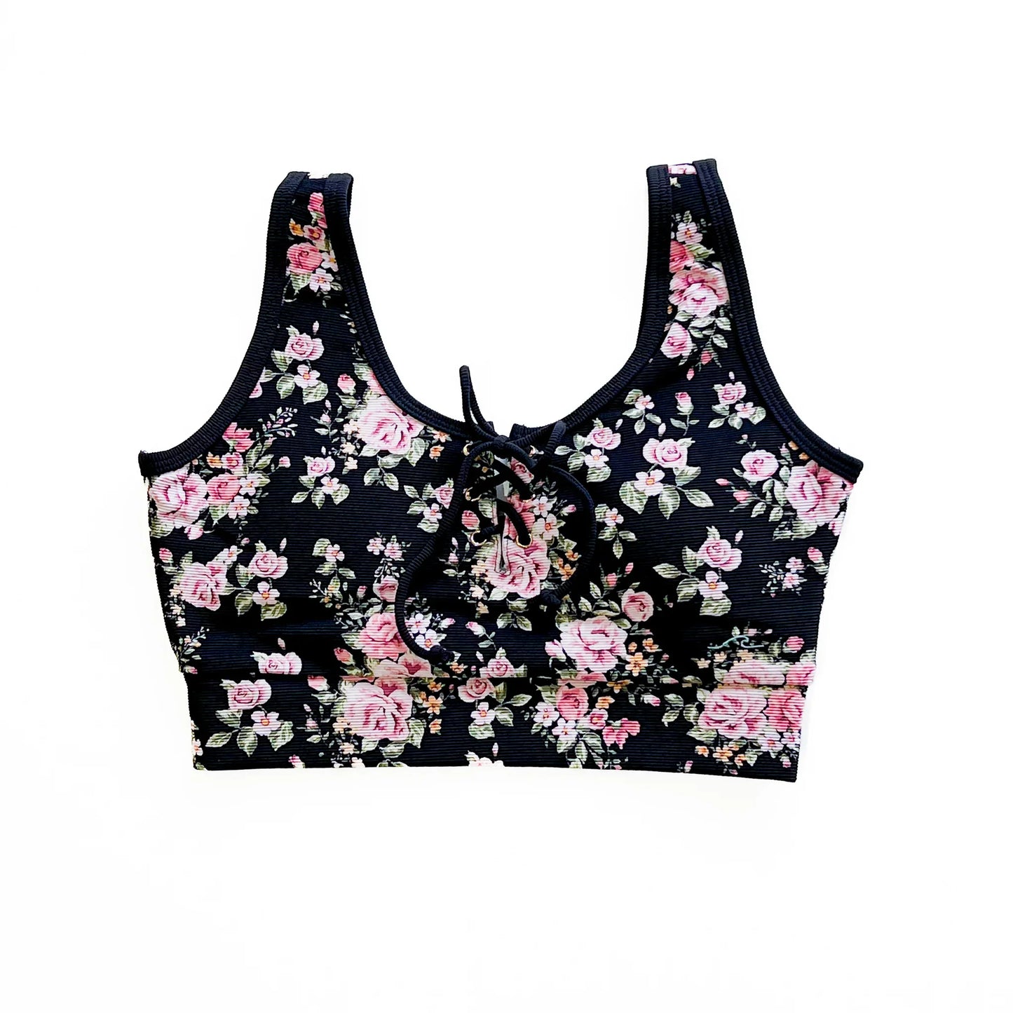 Midnight Floral Bikini Top