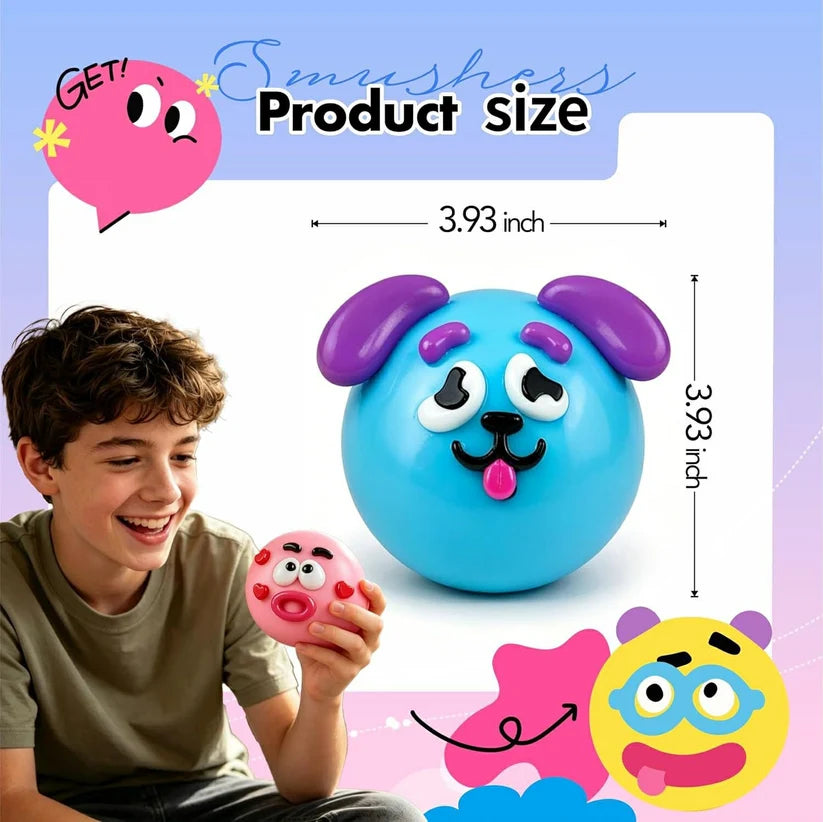 Funny Face Expressions Squishy Ball – Slow Rising Sensory Stress Toy