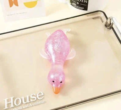 Glitter Duck Sensory Squishy – Stretchy Jelly Fidget Toy