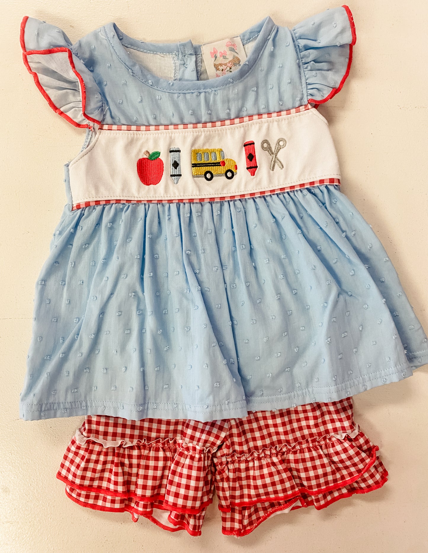 Back to School Swiss Dot Collection | Girls Dress, Girls Short Set & Boys Short Set | Bossier City, LA