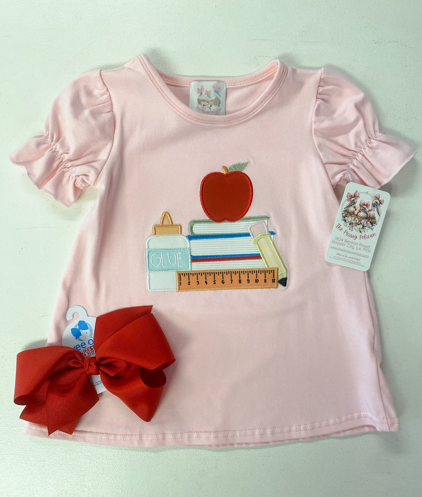Back to School Apple Appliqué Collection | Girls Dress, Girls Short Set & Boys Short Set | Bossier City, LA