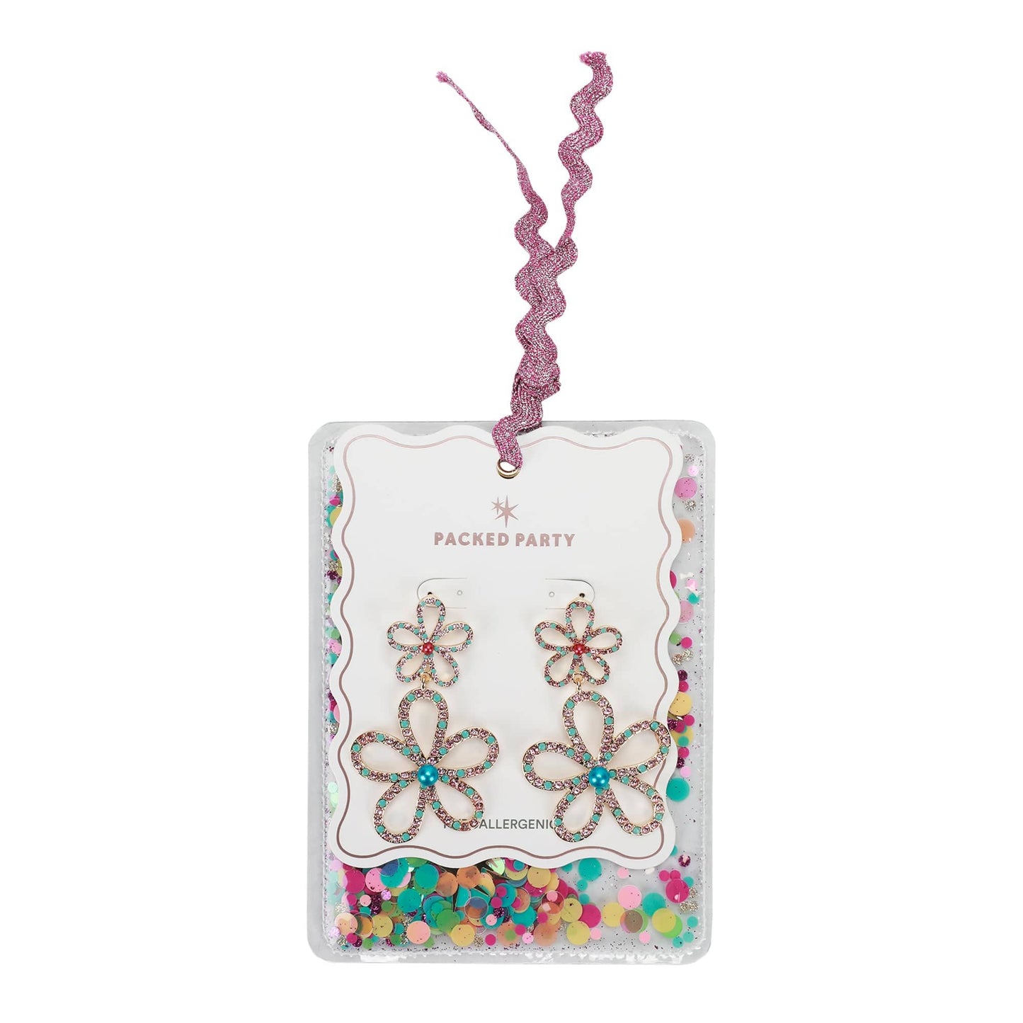Flower Power Rhinestone Earrings
