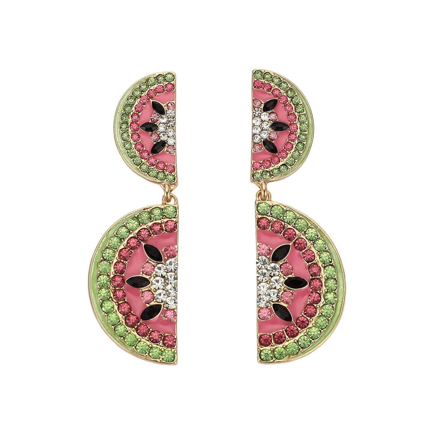 Watermelon Rhinestone Earrings