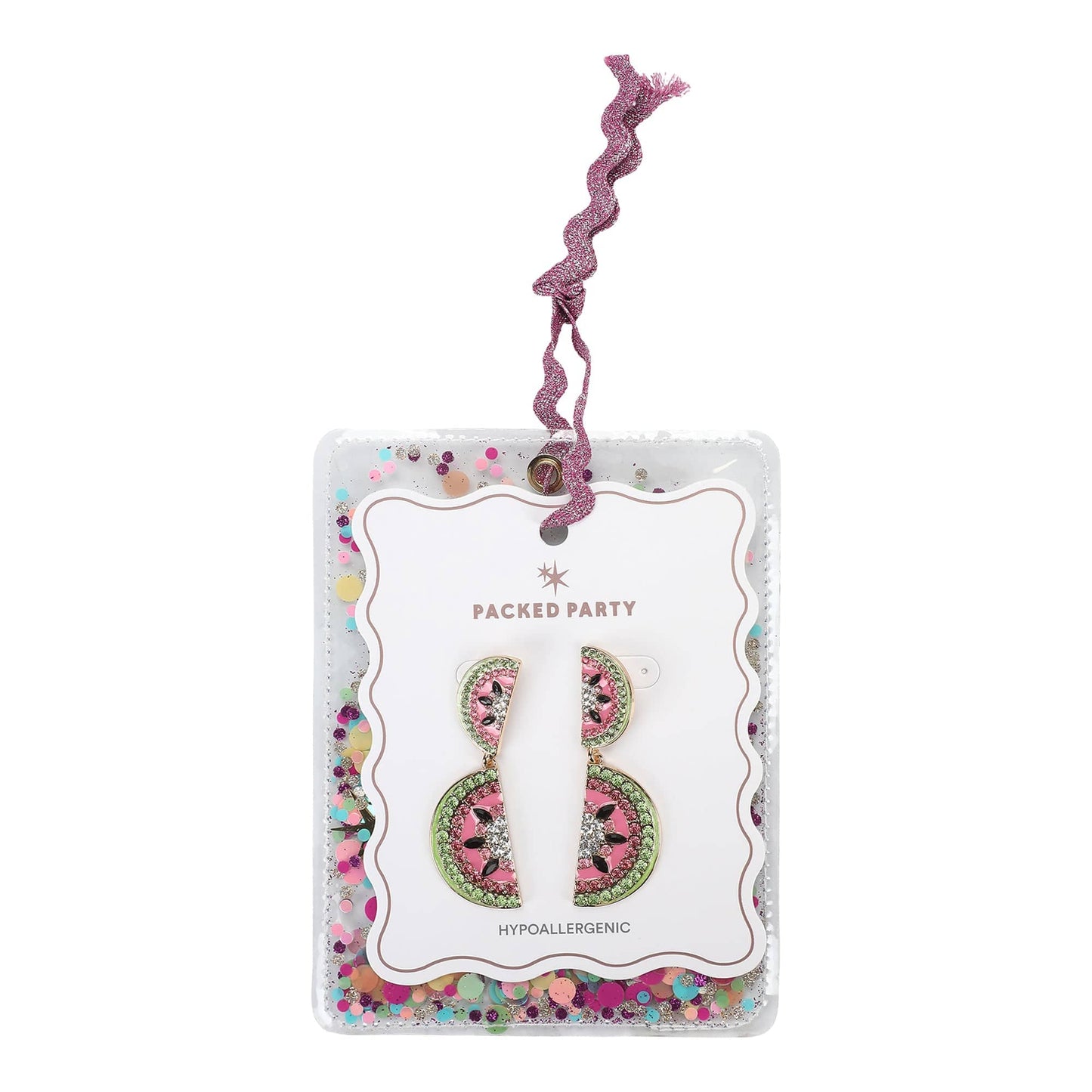 Watermelon Rhinestone Earrings