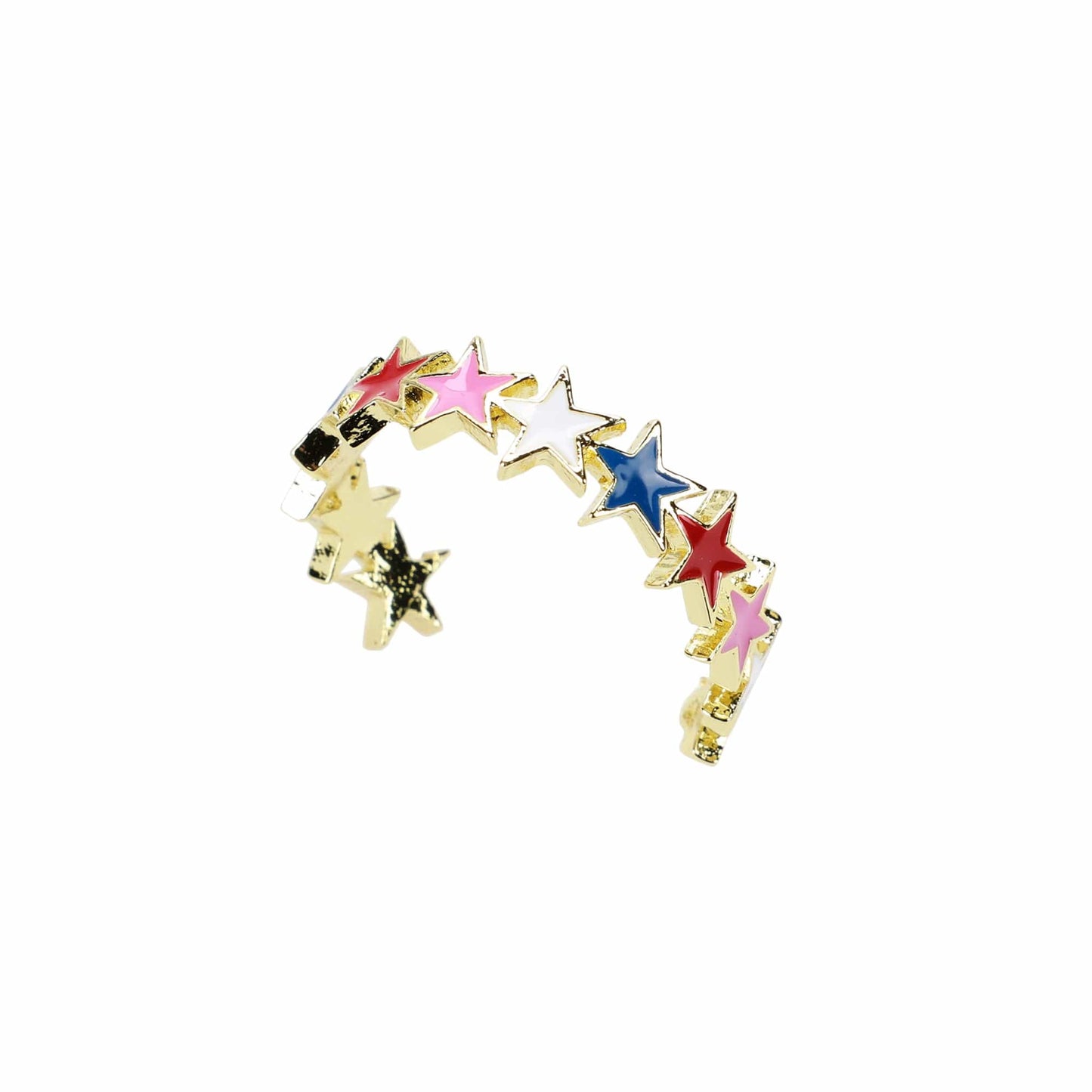 Patriotic Star Hoop Earrings