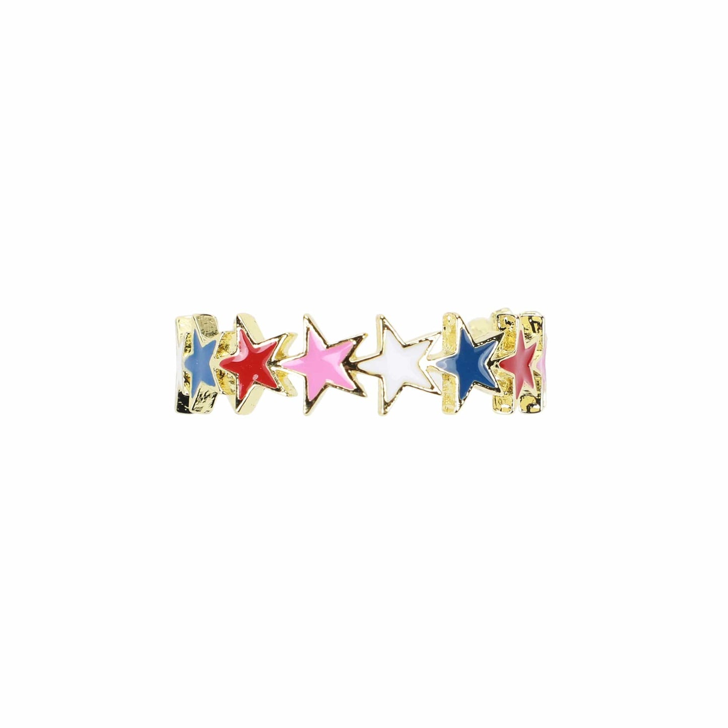 Patriotic Star Hoop Earrings