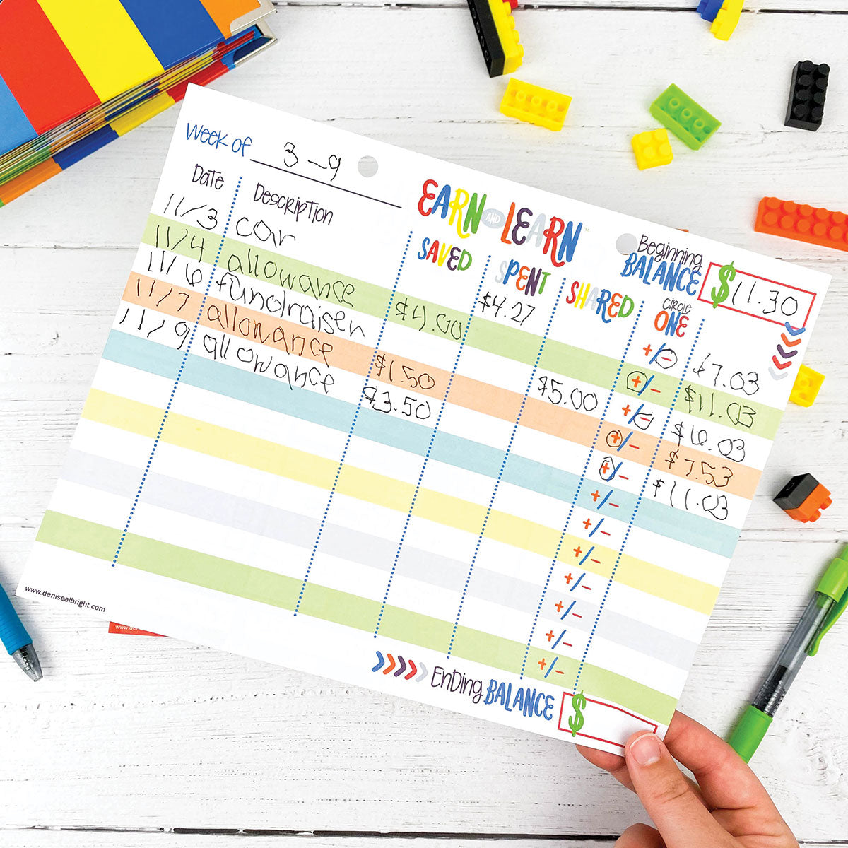 Earn & Learn® Kids Money Management Chore Chart Pad + BONUS App Membership | Dry Erase Savings Tracker for School Age Kids