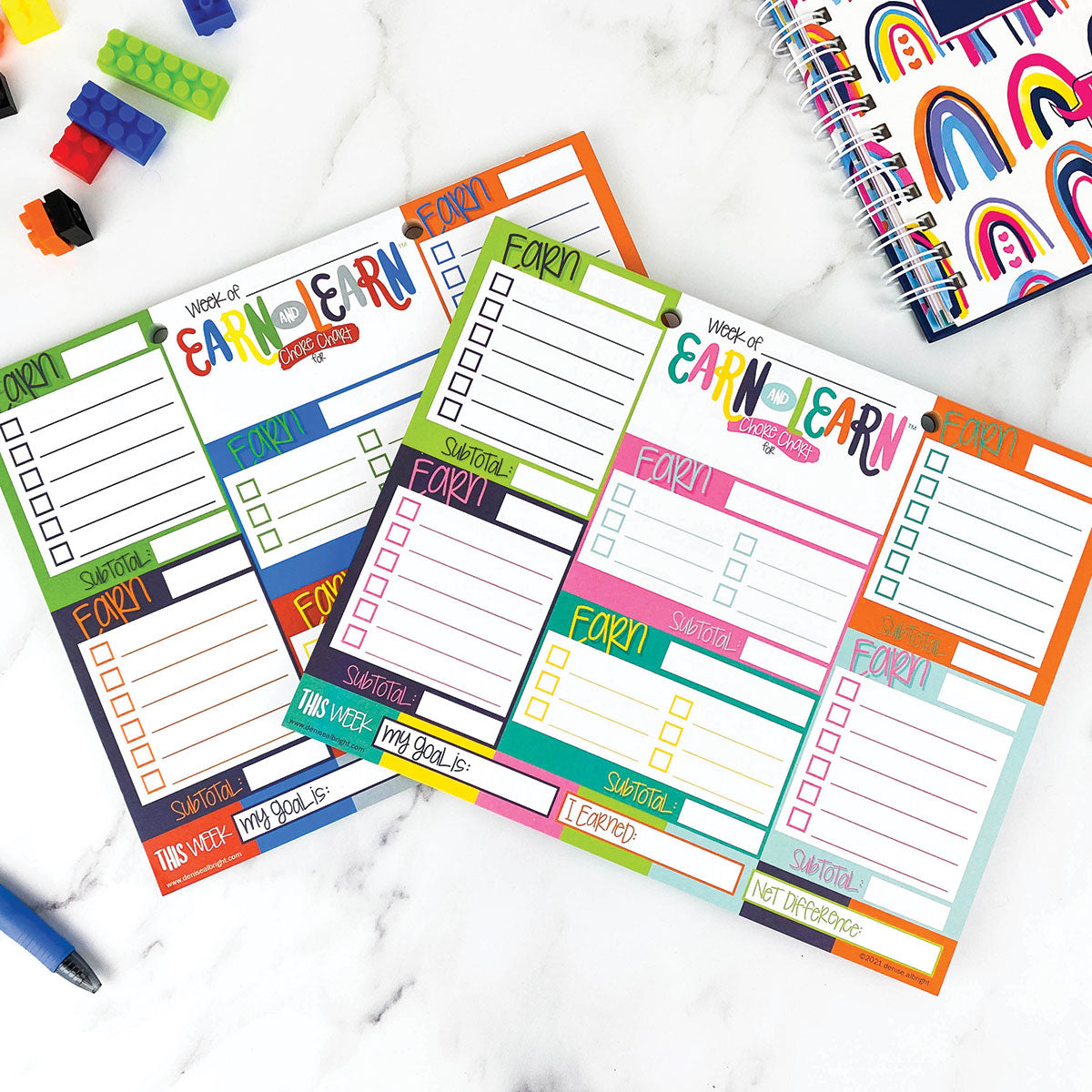 Earn & Learn® Kids Money Management Chore Chart Pad + BONUS App Membership | Dry Erase Savings Tracker for School Age Kids