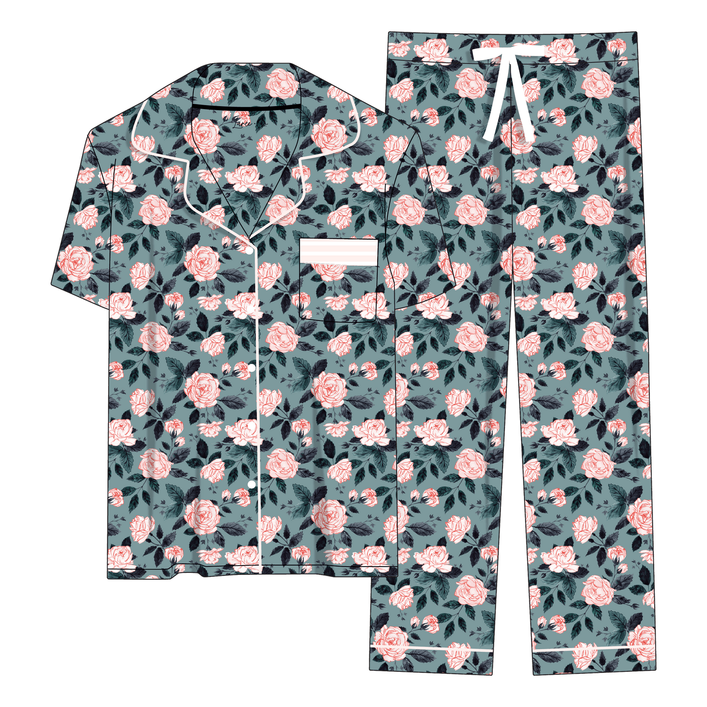 Evelyn Floral Bamboo Women's Luxe Lounge Set
