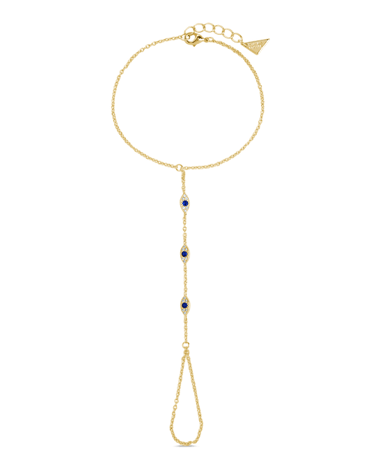 Arielle CZ Evil Eye Hand Chain