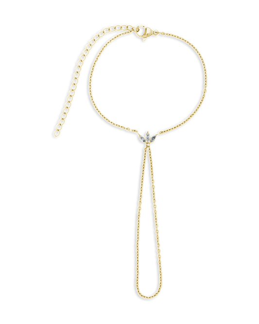 Amari Lotus CZ Hand Chain