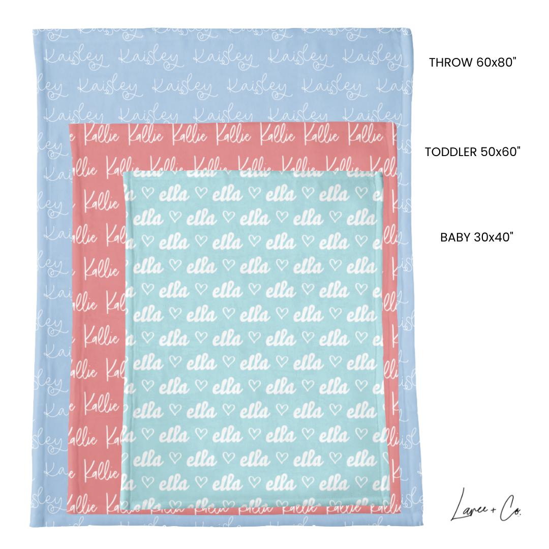 Earth Tones Personalized Minky Blanket