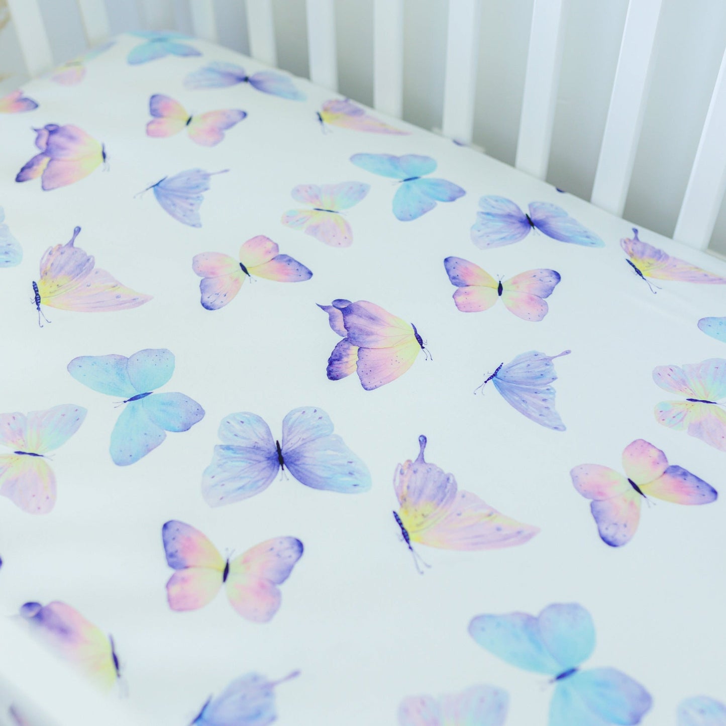 Butterfly Fitted Crib Sheet
