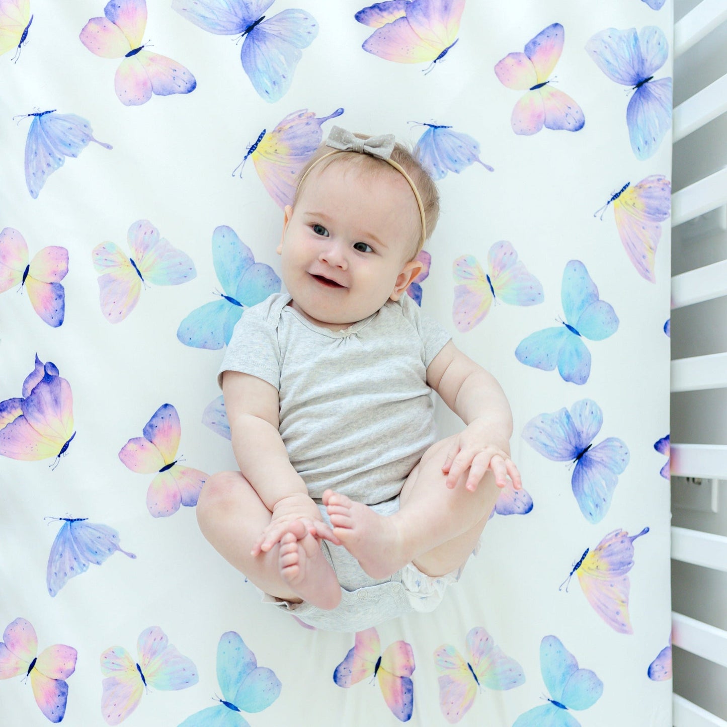 Butterfly Fitted Crib Sheet