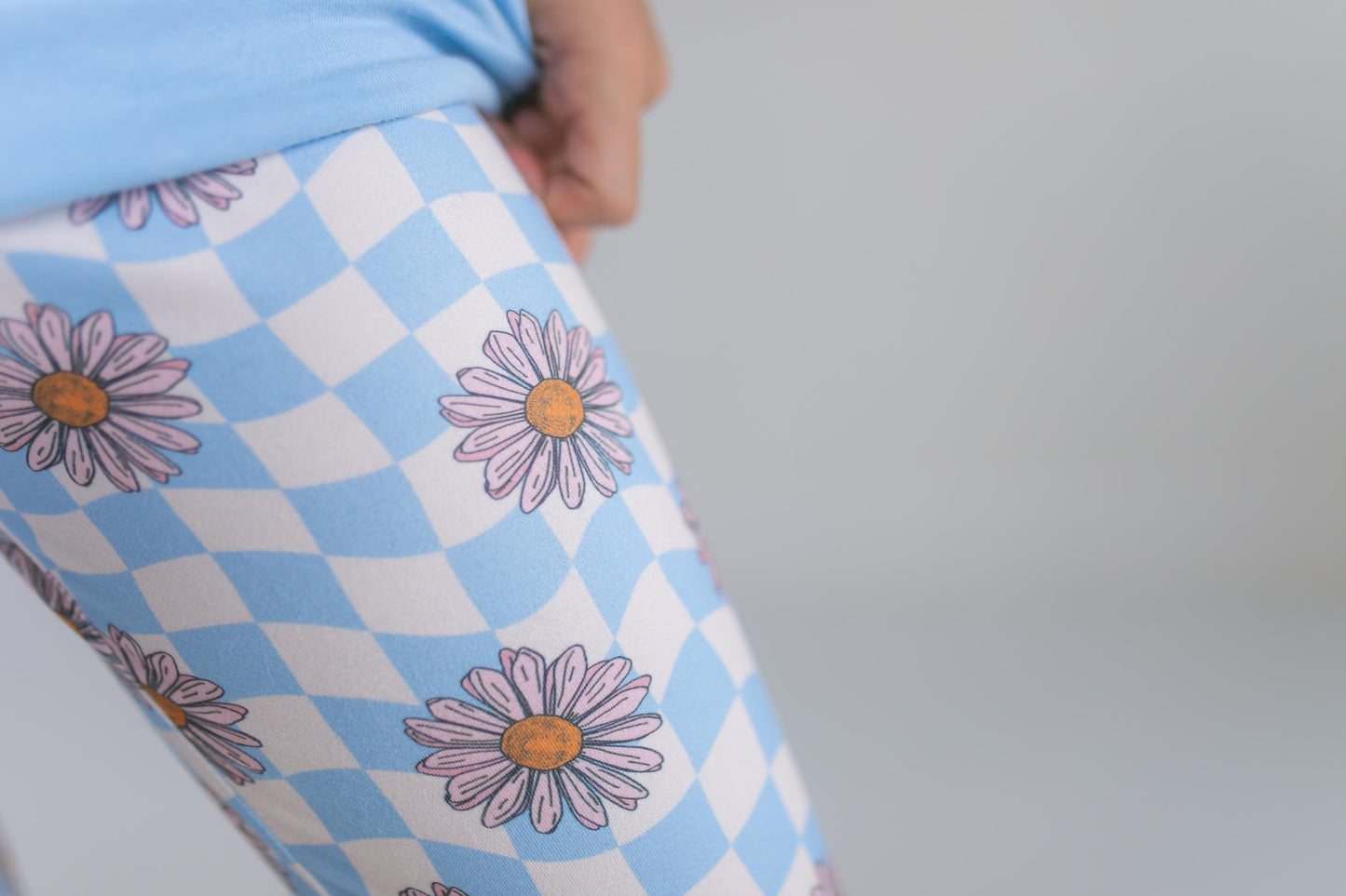 Evie Blue Check Pant Hooded Set