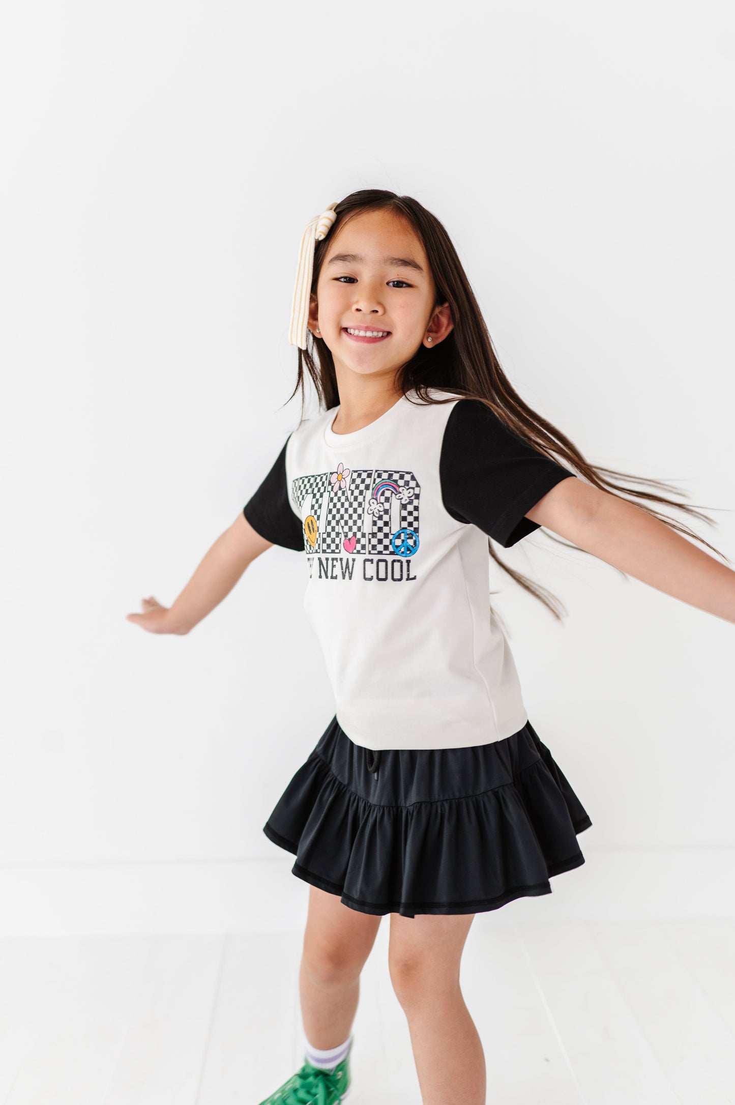 KIND Check Colorblock Tee