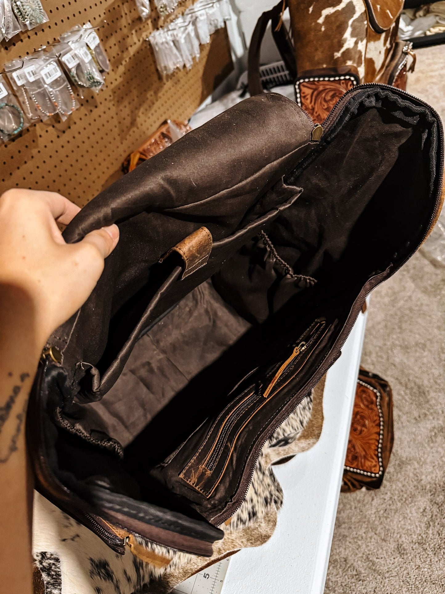 Evangeline Cowhide Backpack #54