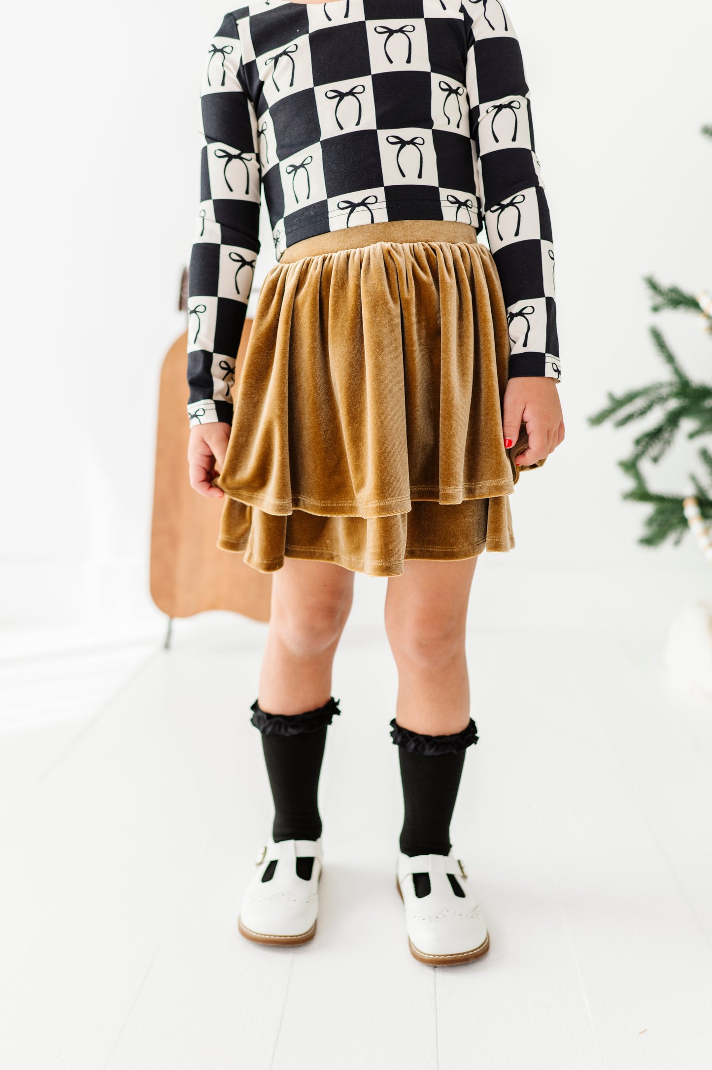Carmel Velvet | 2-Tiered SKORT