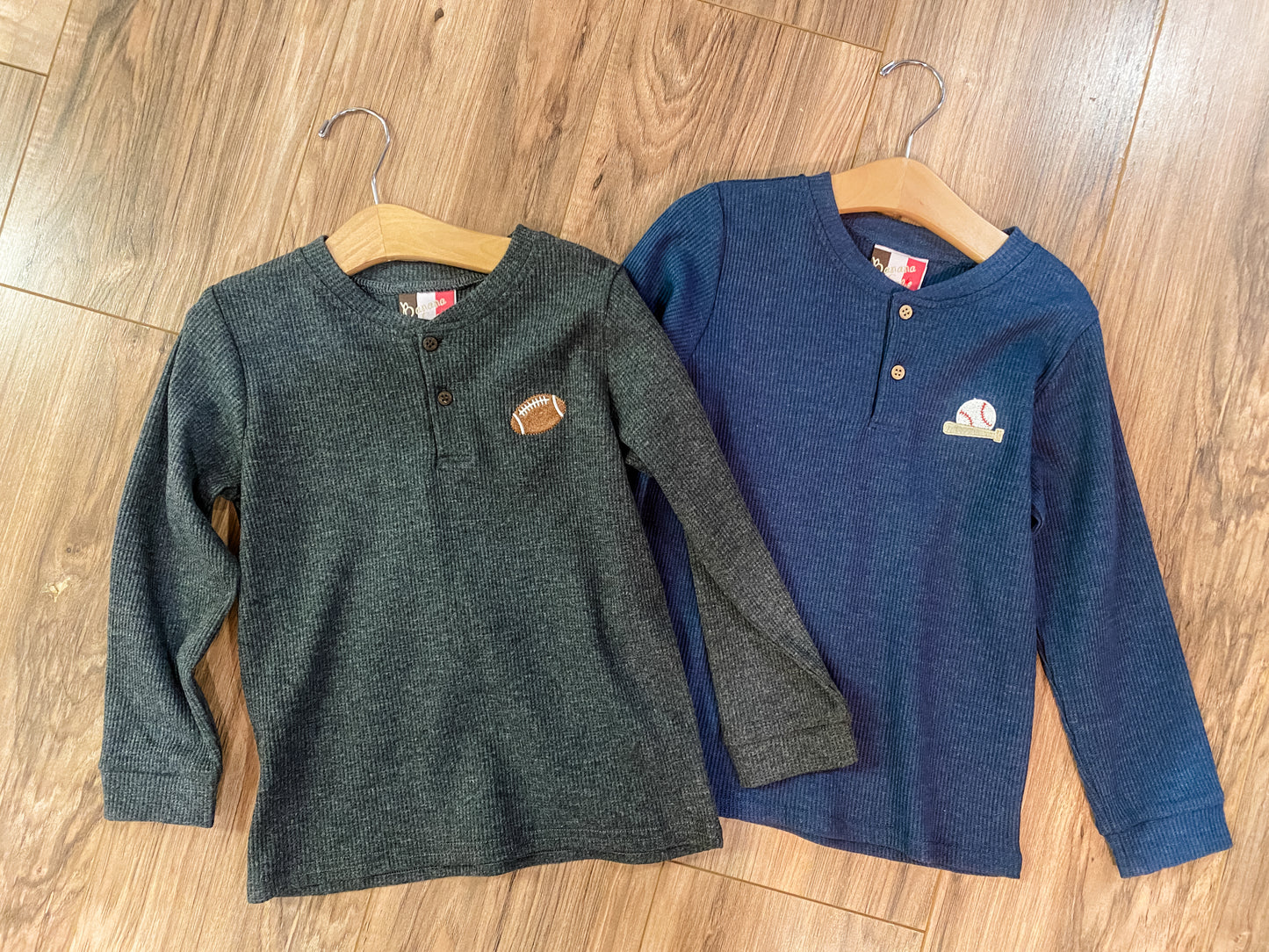 Boys Henley Shirt–Baseball