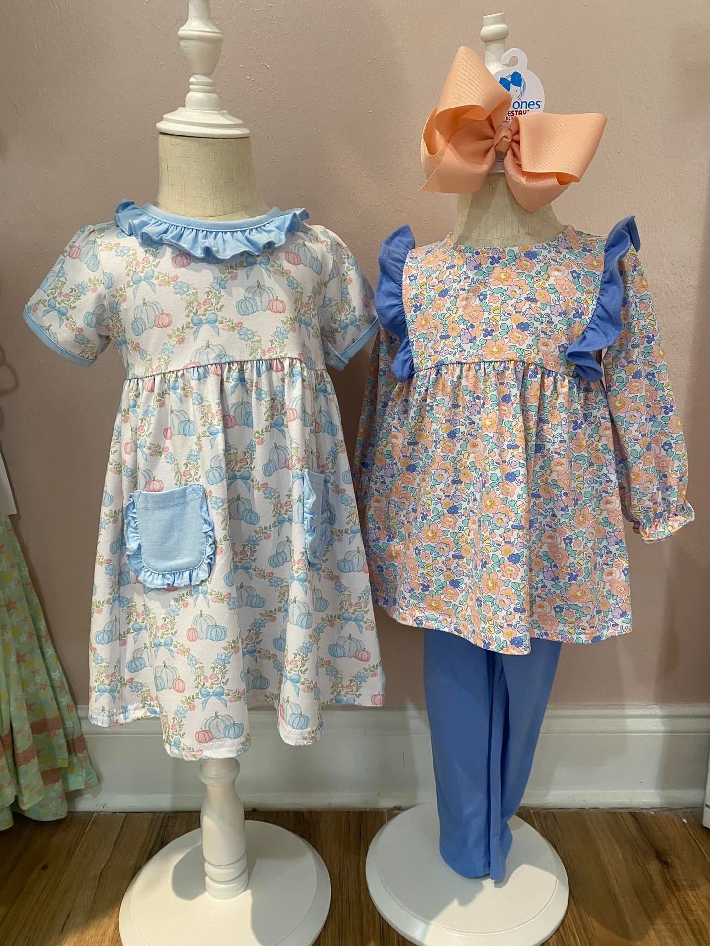 Pumpkin Floral Dress