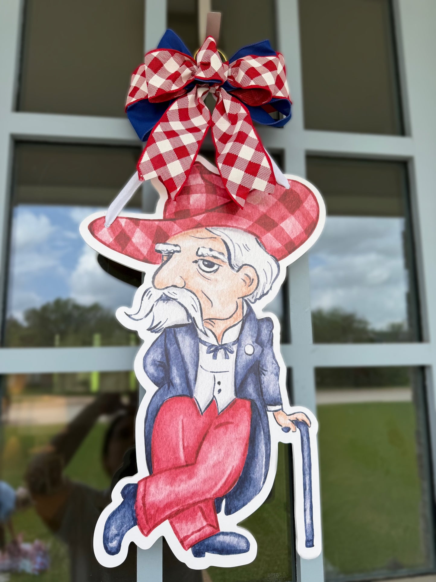 Red & Blue Door Hanger