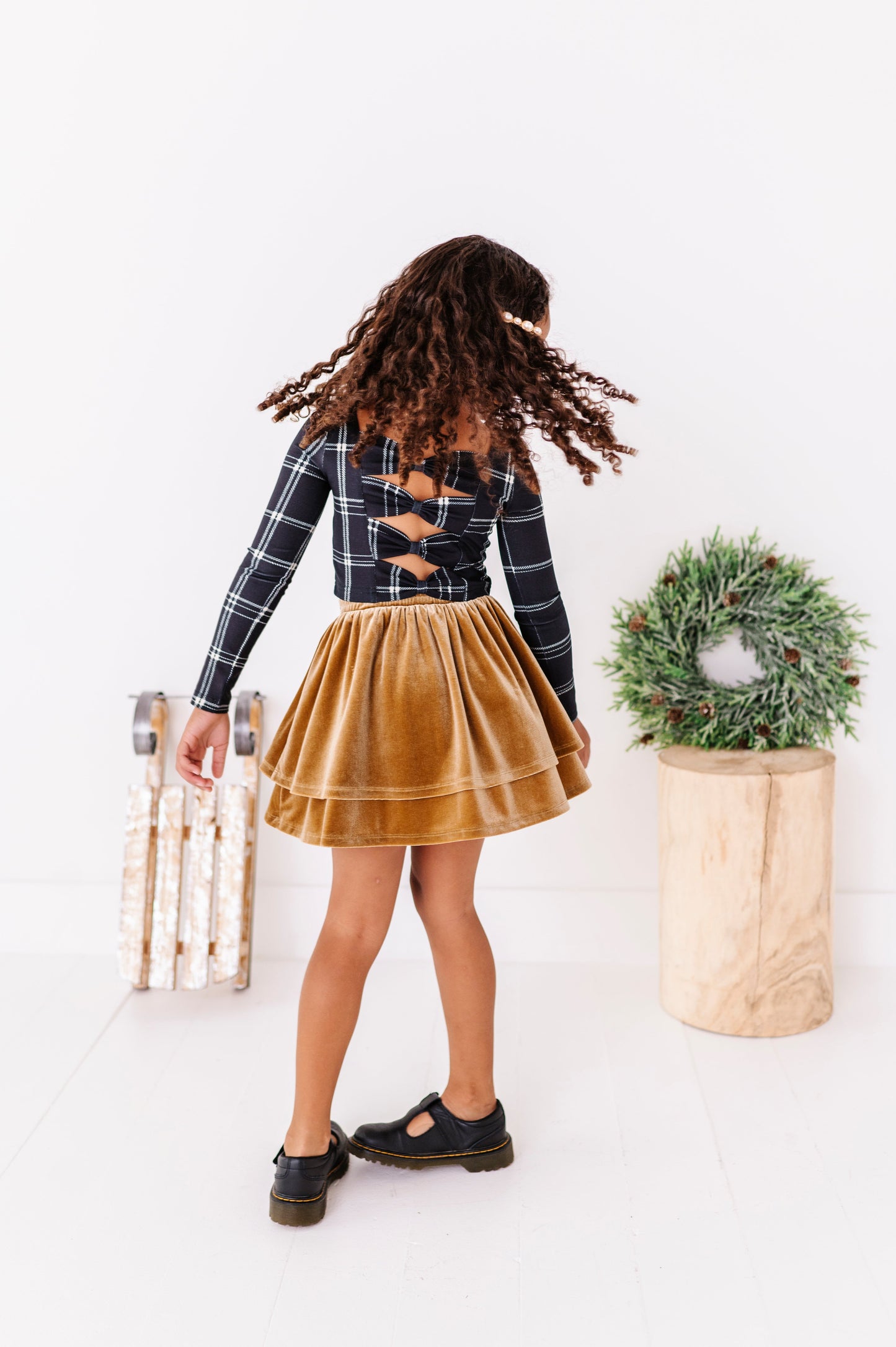Carmel Velvet | 2-Tiered SKORT