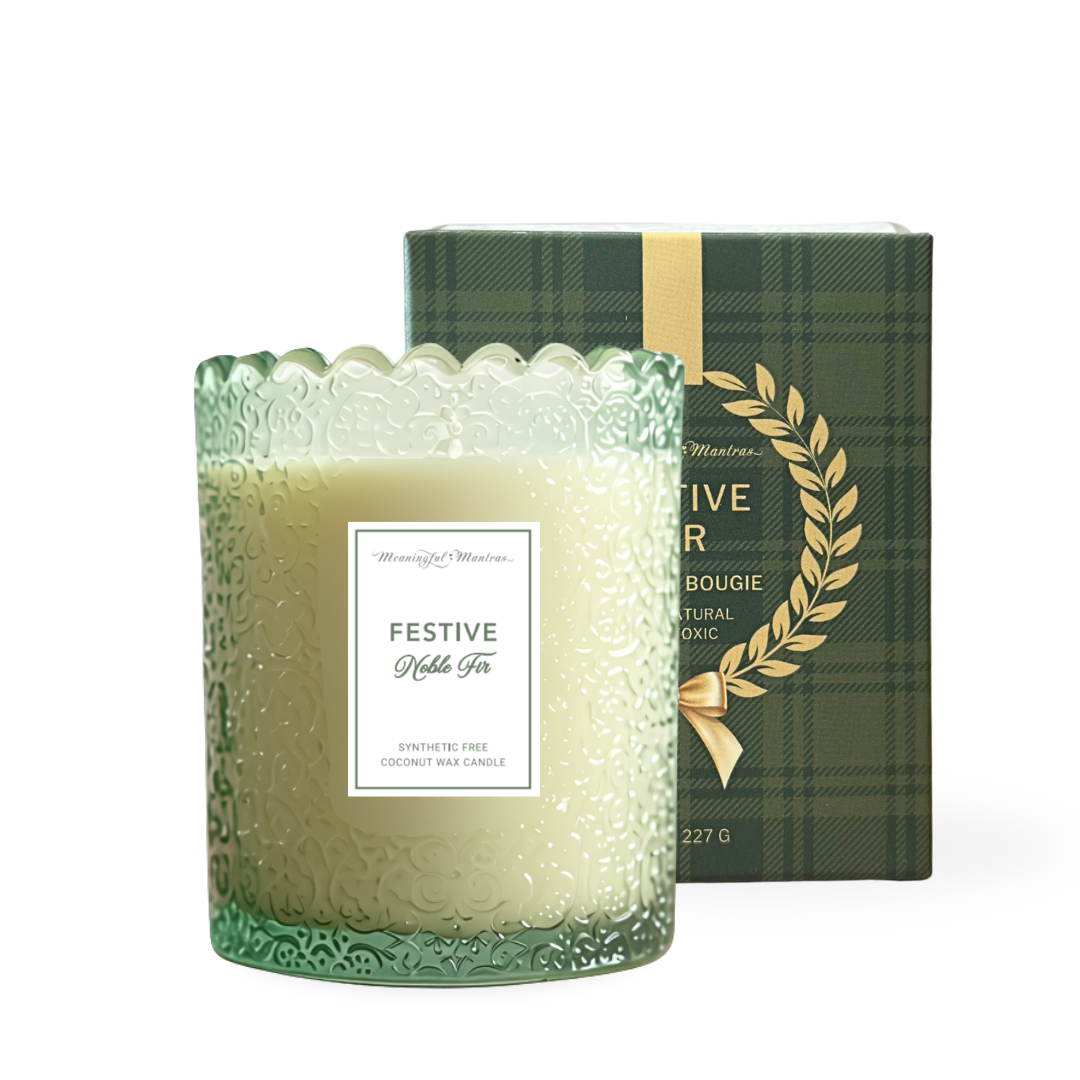 Festive Noble Fir Natural Candle 8oz Kaia Collection