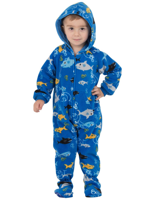 Shark Frenzy Infant Hoodie Fleece Onesie