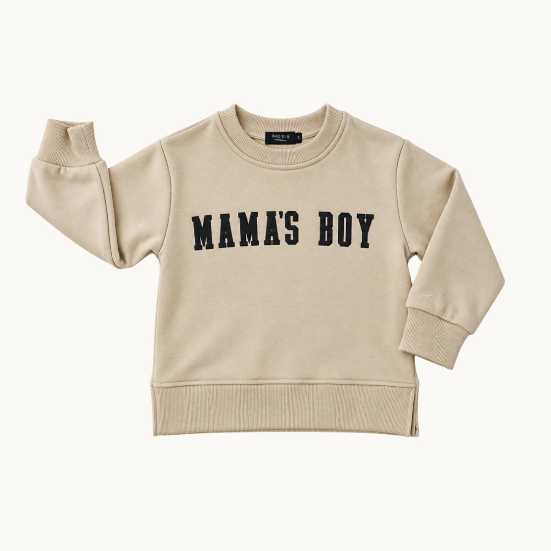 MAMAS BOY CREWNECK - BEIGE