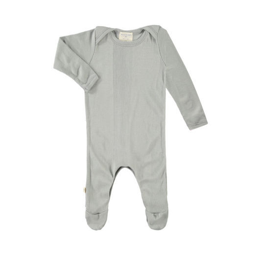 Variegated Rib Lap Tee Footie Pajama