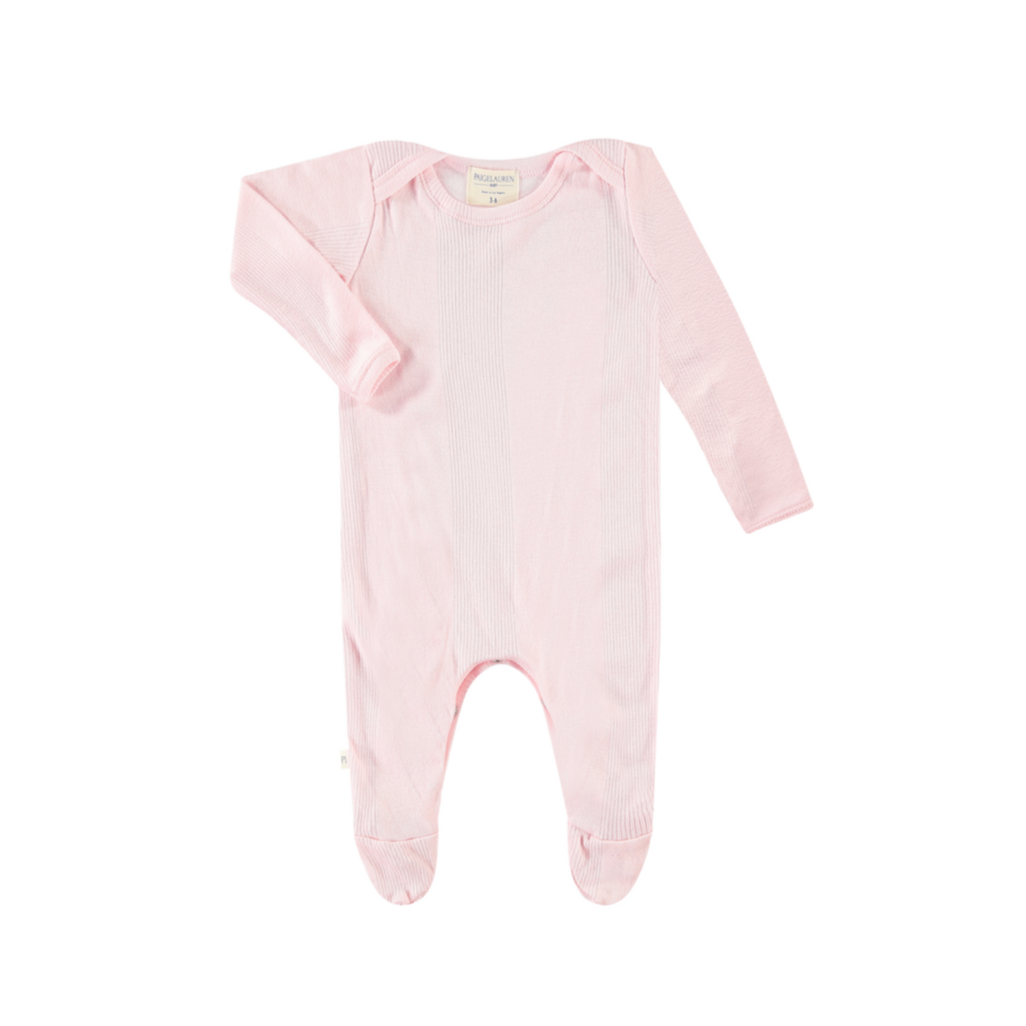 Variegated Rib Lap Tee Footie Pajama