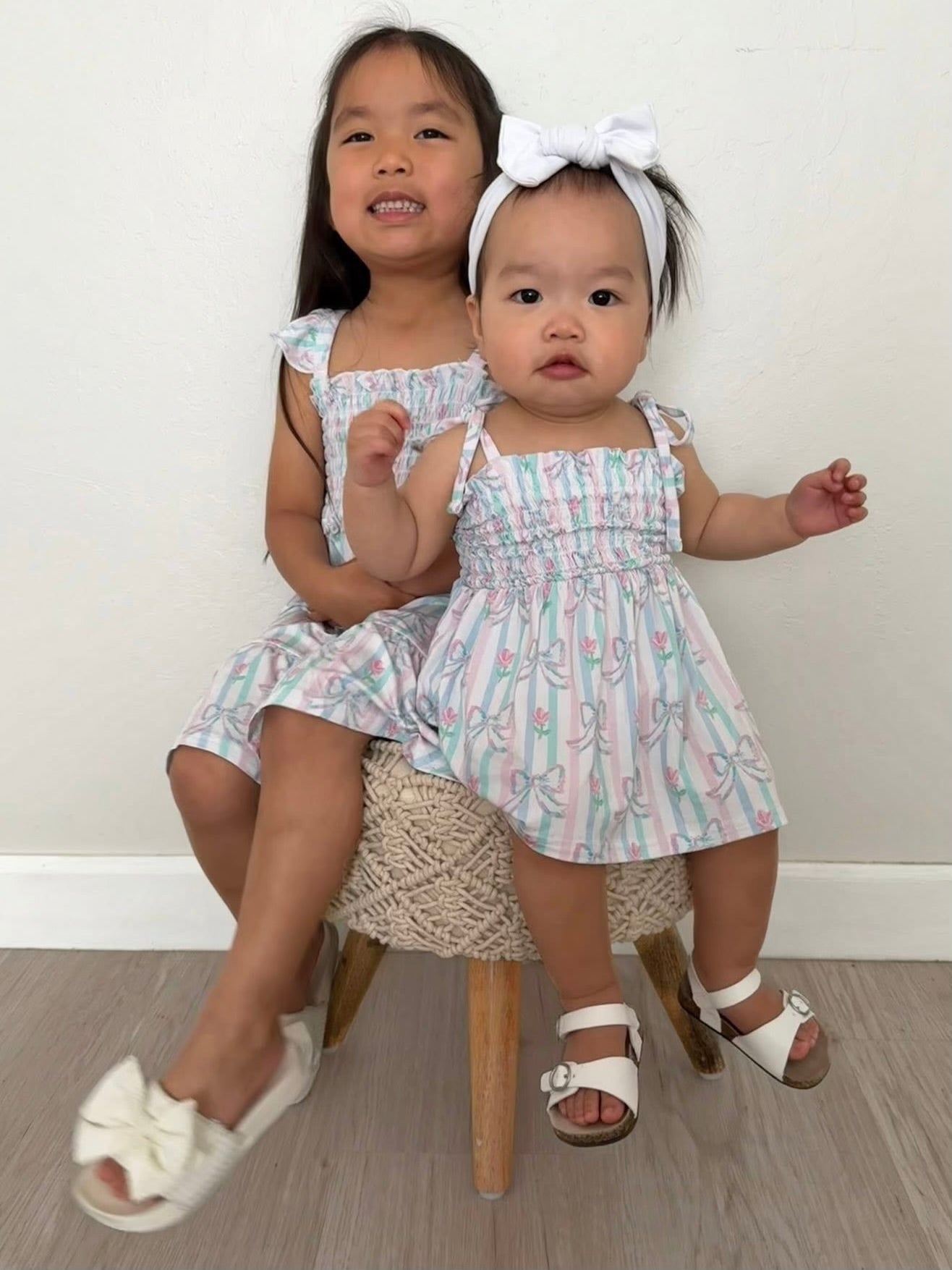 Lila - Smocked Diaper Dress Set