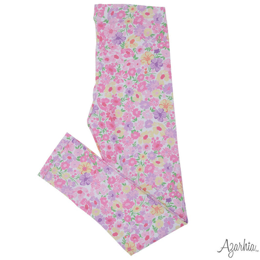 Fall Flowers Legging – Girls Floral Print Leggings for Fall