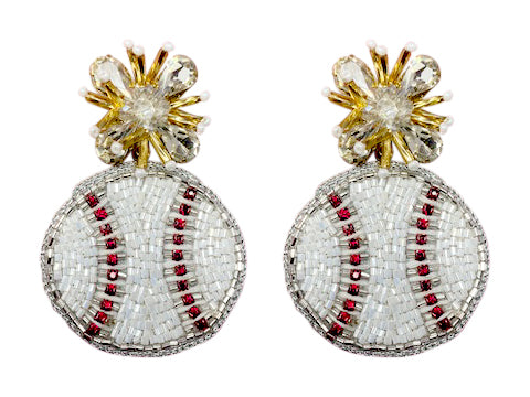 Fancy Baseball Earrings