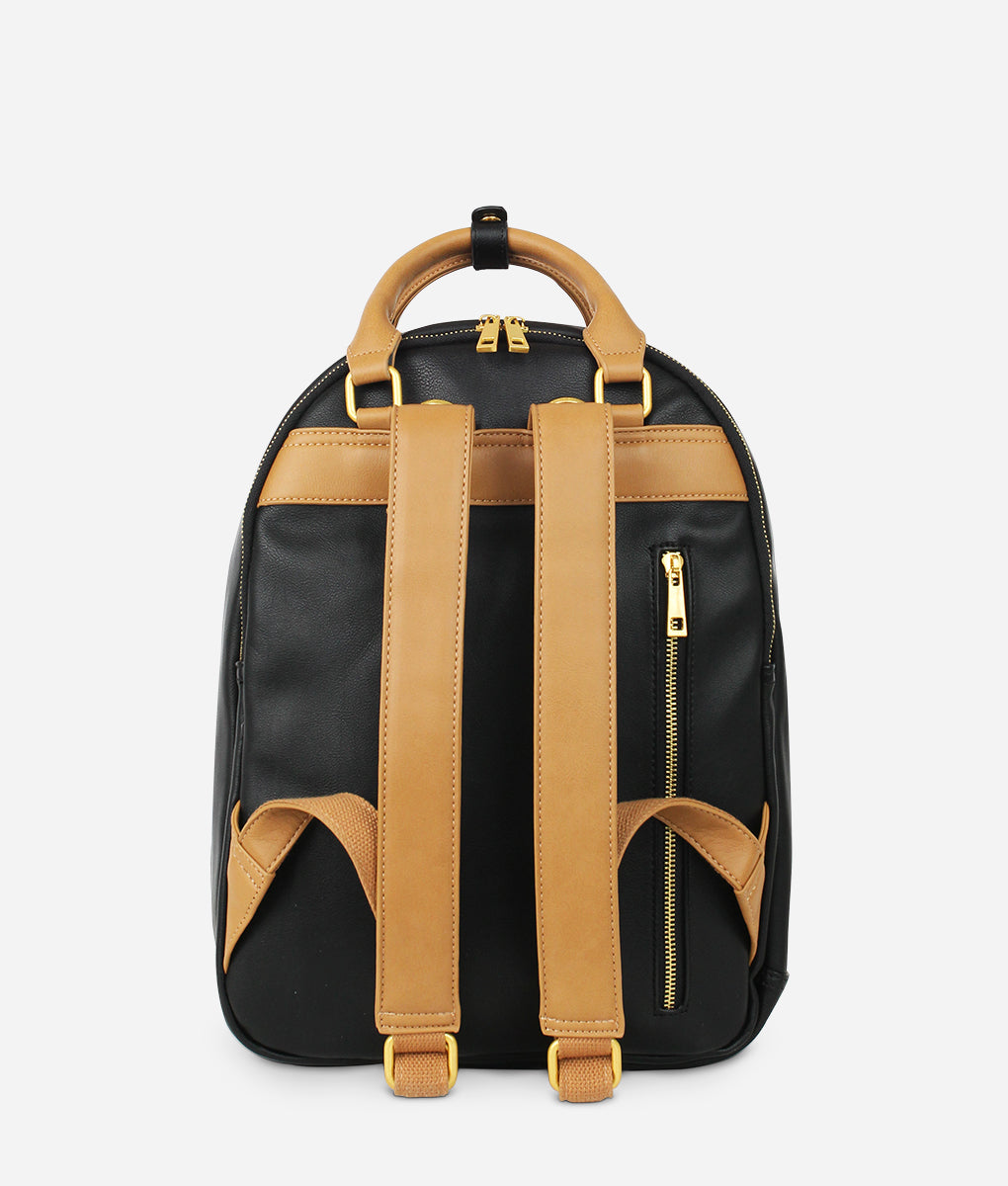 The Diaper Pack  - Black / Tan