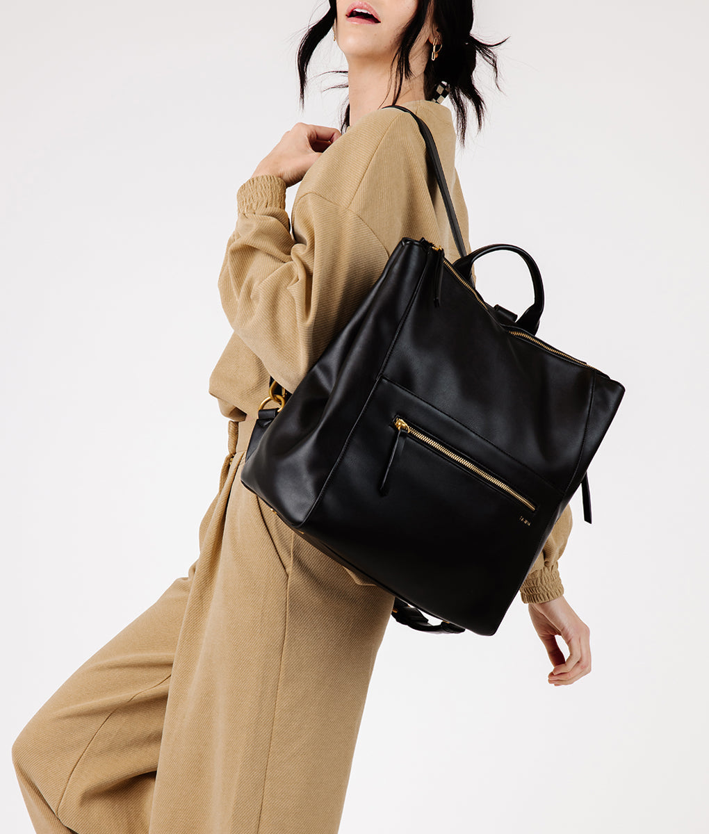 The Square Diaper Bag - Black